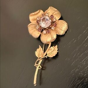 Vintage Coro Large flower Brooch